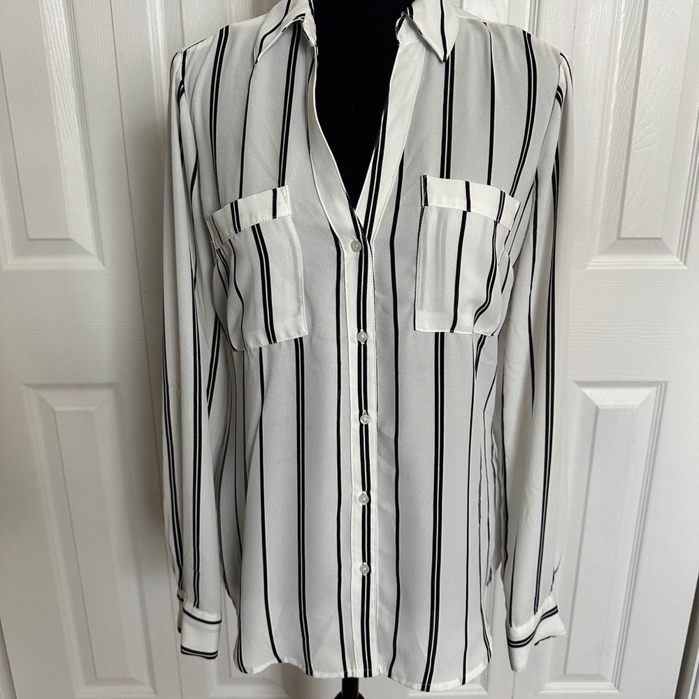 Candie's White and Black Blouse
